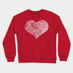 Heart Fingerprint White Love Crewneck Sweatshirt